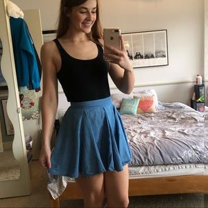 Lucca Couture High Waisted Denim Skirt